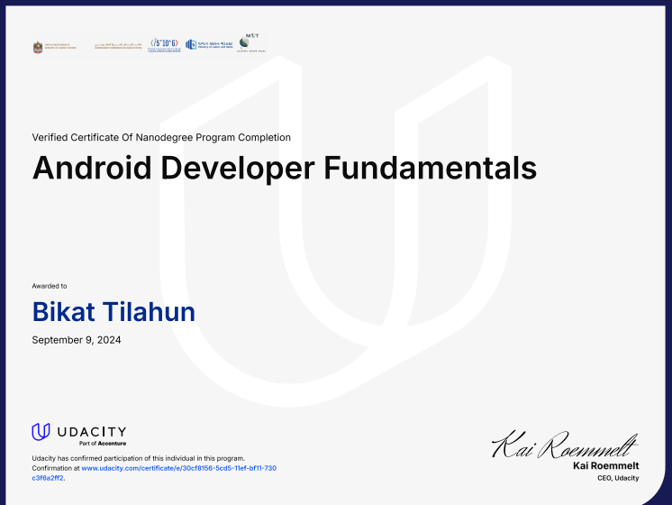 Udacity Certification